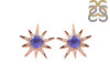 Tanzanite & White Topaz Stud Earring TZN-RE-50.