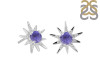 Tanzanite & White Topaz Stud Earring TZN-RE-50.