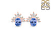 Tanzanite & White Topaz Stud Earring TZN-RE-71.