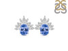 Tanzanite & White Topaz Stud Earring TZN-RE-71.