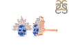 Tanzanite & White Topaz Stud Earring TZN-RE-71.