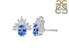 Tanzanite & White Topaz Stud Earring TZN-RE-71.