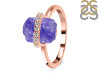 Tanzanite Raw Crystal & White Topaz Ring TZN-RR-381.