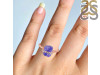 Tanzanite Raw Crystal & White Topaz Ring TZN-RR-381.