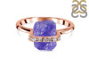 Tanzanite Raw Crystal & White Topaz Ring TZN-RR-381.