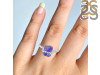 Tanzanite Raw Crystal & White Topaz Ring TZN-RR-381.