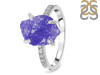 Tanzanite Raw Crystal & White Topaz Ring TZN-RR-397.