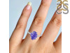 Tanzanite Raw Crystal & White Topaz Ring TZN-RR-397.