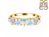 Opal & Moonstone & White Topaz Ring OPL / RBM / WTZ-RDR-2748.