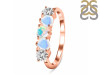 Opal & Moonstone & White Topaz Ring OPL / RBM / WTZ-RDR-2748.