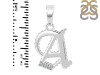 Cubic Zirconia Alphabet A Pendant CUZ-RDA-157.