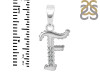 Cubic Zirconia Alphabet F Pendant CUZ-RDA-162.