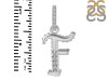 Cubic Zirconia Alphabet F Pendant CUZ-RDA-188.
