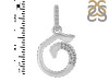 Cubic Zirconia Alphabet G Pendant CUZ-RDA-189.