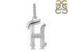Cubic Zirconia Alphabet H Pendant CUZ-RDA-190.