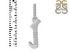 Cubic Zirconia Alphabet J Pendant CUZ-RDA-192.