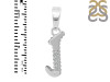 Cubic Zirconia Alphabet J Pendant CUZ-RDA-166.