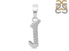 Cubic Zirconia Alphabet J Pendant CUZ-RDA-166.