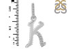 Cubic Zirconia Alphabet K Pendant CUZ-RDA-193.