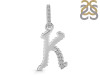 Cubic Zirconia Alphabet K Pendant CUZ-RDA-193.