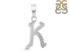 Cubic Zirconia Alphabet K Pendant CUZ-RDA-167.