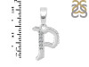 Cubic Zirconia Alphabet P Pendant CUZ-RDA-172.
