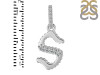 Cubic Zirconia Alphabet S Pendant CUZ-RDA-201.