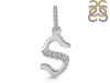 Cubic Zirconia Alphabet S Pendant CUZ-RDA-201.