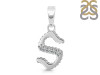 Cubic Zirconia Alphabet S Pendant CUZ-RDA-175.