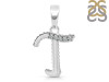 Cubic Zirconia Alphabet T Pendant CUZ-RDA-176.