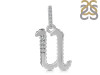 Cubic Zirconia Alphabet U Pendant CUZ-RDA-203.
