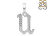 Cubic Zirconia Alphabet U Pendant CUZ-RDA-177.