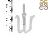 Cubic Zirconia Alphabet W Pendant CUZ-RDA-205.