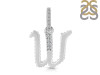 Cubic Zirconia Alphabet W Pendant CUZ-RDA-205.