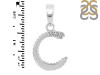 Cubic Zirconia Alphabet C Pendant CUZ-RDA-159.