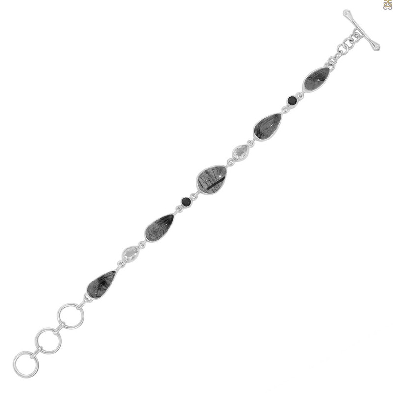 Black Rutile Bracelet-BSL BLR-11-6