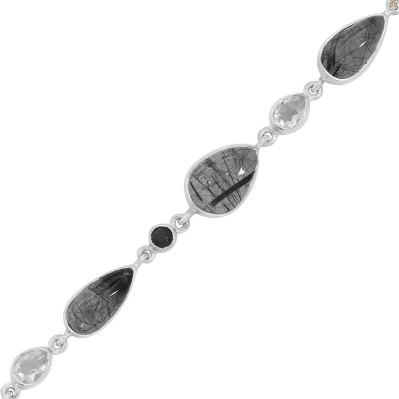Black Rutile Bracelet-BSL BLR-11-6