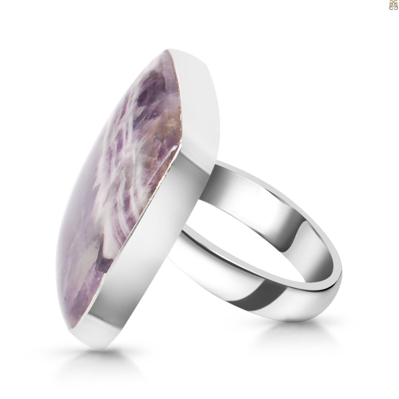 Amethyst Lace Agate Adjustable Ring-ADJ-R ALA-2-100