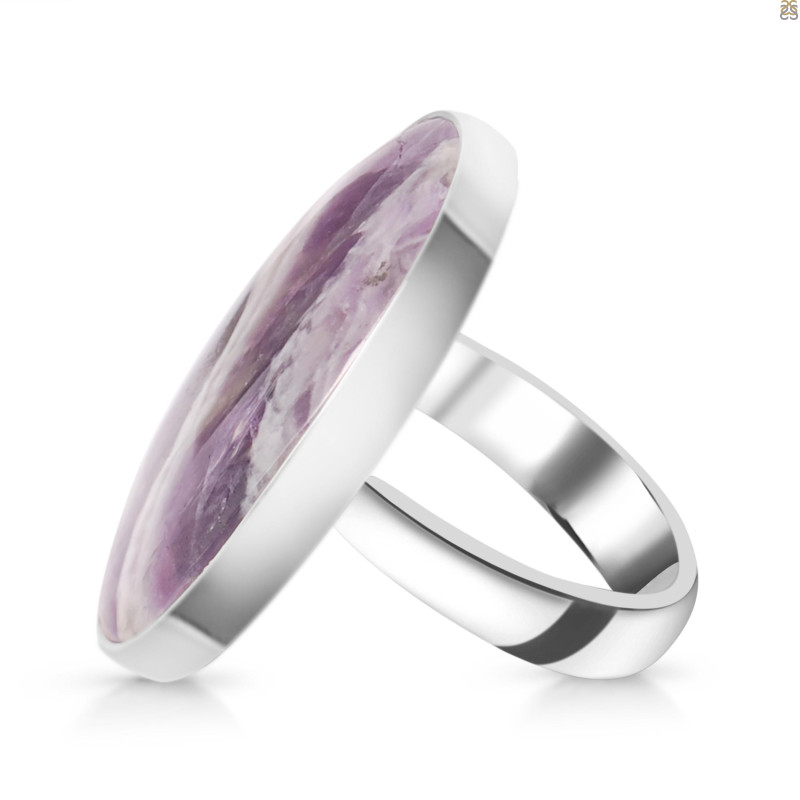 Amethyst Lace Agate Adjustable Ring-ADJ-R ALA-2-108