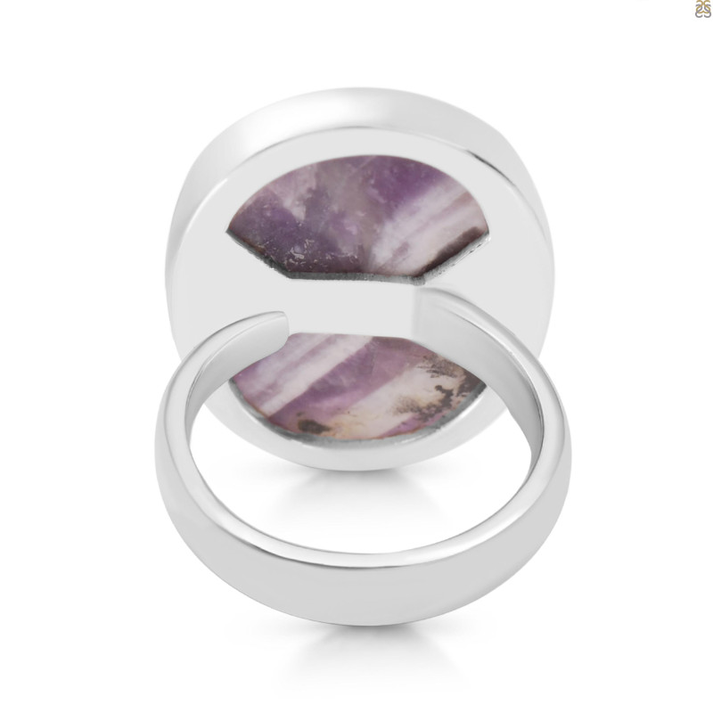 Amethyst Lace Agate Adjustable Ring-ADJ-R ALA-2-108