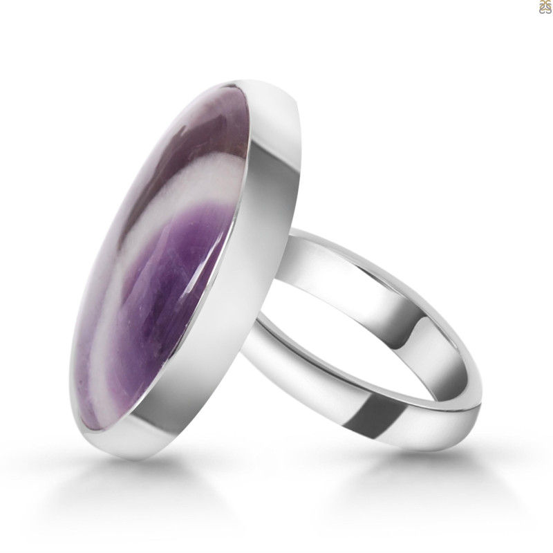 Amethyst Lace Agate Adjustable Ring-ADJ-R ALA-2-112