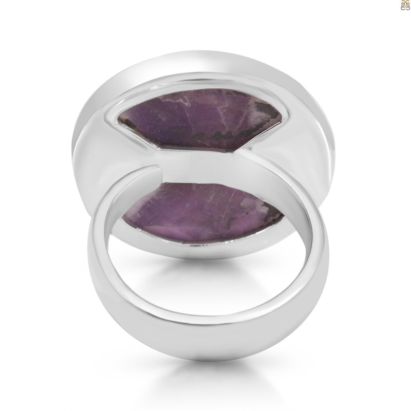 Amethyst Lace Agate Adjustable Ring-ADJ-R ALA-2-112