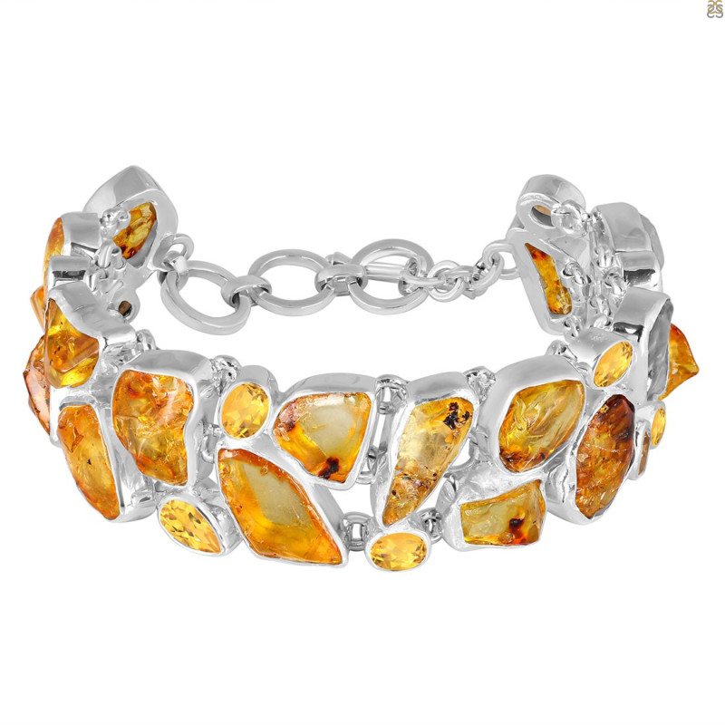 Amber/Citrine Bracelet-BJ AMB-11-2