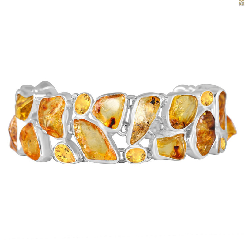 Amber/Citrine Bracelet-BJ AMB-11-2