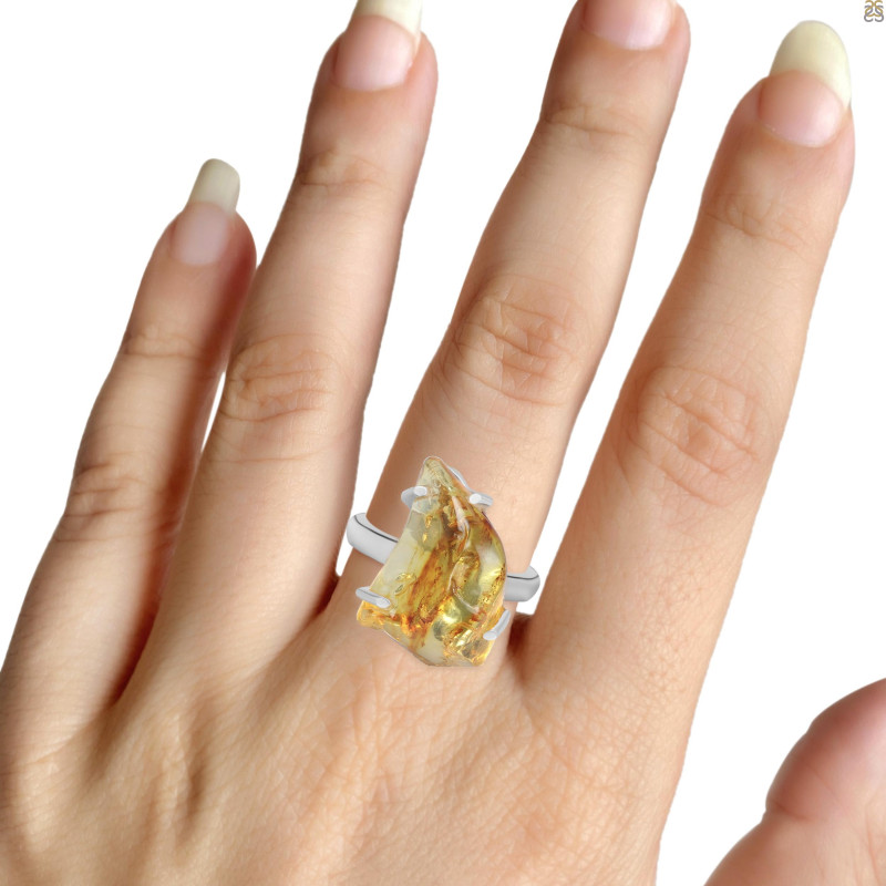 Amber Ring-R-Size-7 AMB-2-89