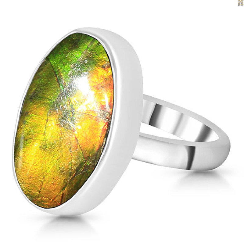 Ammolite Adjustable Ring-ADJ-R AML-2-9