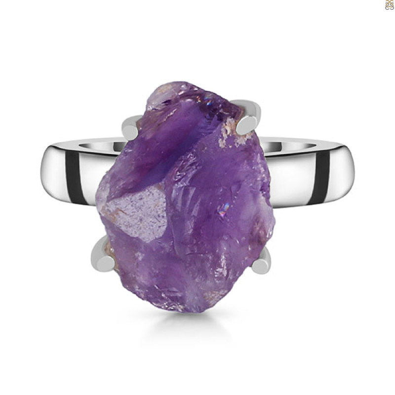Amethyst Rough Ring-R-Size-8 AMT-2-103
