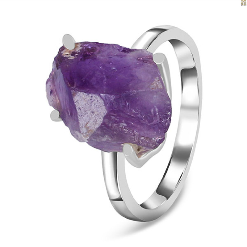 Amethyst Rough Ring-R-Size-8 AMT-2-103