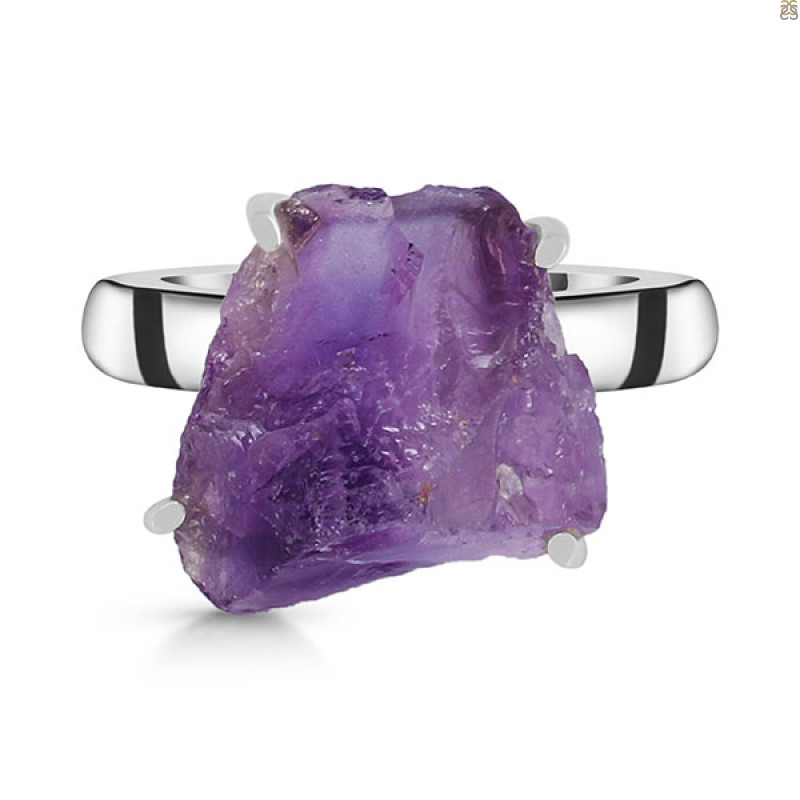 Amethyst Rough Ring-R-Size-9 AMT-2-104