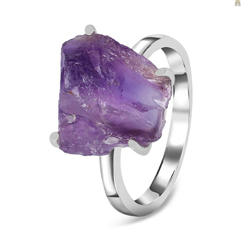Amethyst Rough Ring-R-Size-9 AMT-2-104